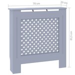 vidaXL Cache-radiateur MDF Gris 78 cm