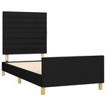 vidaXL Cadre de lit avec tête de lit Noir 80x200 cm Tissu