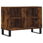vidaXL Meuble TV chêne fumé 69 5x30x50 cm bois d'ingénierie