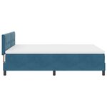 vidaXL Lit à ressorts avec matelas Bleu foncé 140 x 200 cm Velours