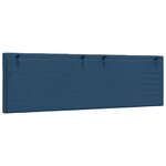 vidaXL Coussin de tête de lit Hanko bleu 160 cm tissu