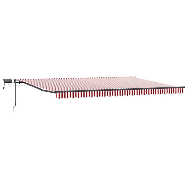 vidaXL Auvent rétractable Rouge et Blanc 500 × 300 cm