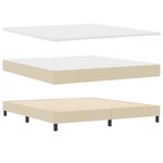 Lit tapissier vidaXL avec matelas Crème 180x200 cm Tissu
