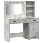 vidaXL Table de Toilette avec tiroir 2 Pièces Gris 78.5 x 41 x 135 cm