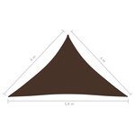 vidaXL Voile de parasol Tissu Oxford triangulaire 4x4x5 8 m Marron