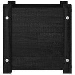 vidaXL Jardinière d'extérieur Noir 31x31x31 cm Bois de pin massif