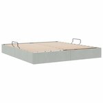 vidaXL Cadre de lit ottoman Gris clair 180 x 200 cm Velours
