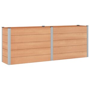 vidaXL Jardinière surélevée Marron 250 x 50 x 91 cm