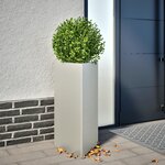 vidaXL Jardinières 2 Pièces triangulaire 40x34 5x70 cm acier inoxydable