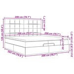 VidaXL Cadre de lit ottoman avec matelas crème 200x200cm tissu