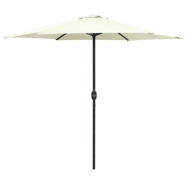 vidaXL Parasol de jardin et mât en aluminium 270x246 cm Blanc sable