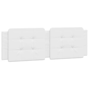 vidaXL Coussin de tête de lit Zadar blanc 152 cm similicuir