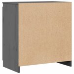 vidaXL Armoire latérale gris 60x36x65 cm bois de pin massif
