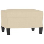 vidaXL Ensemble de canapés 3 Pièces avec coussins Crème Tissu
