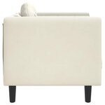 vidaXL Fauteuil avec coussin crème velours