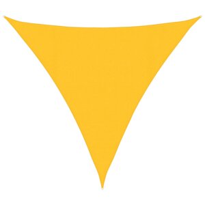 vidaXL Voile d'ombrage 160 g/m² triangulaire jaune 4x4x4 m PEHD