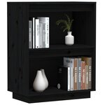 vidaXL Armoire console Noir 60x34x75 cm Bois de pin solide