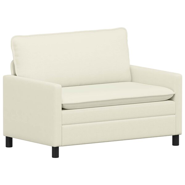 vidaXL Canapé Crème 126 x 81 x 87 5 cm Tissu