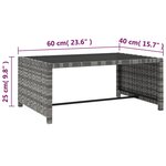 vidaXL Chaises inclinables de jardin lot de 2 et table résine tressée