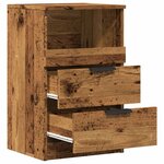 vidaXL Tables de chevet 2 Pièces vieux bois 40x36x65 cm bois d'ingénierie