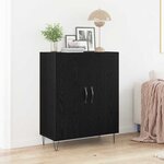 vidaXL Buffet Chêne noir 69 5 x 34 x 90 cm Bois d'ingénierie