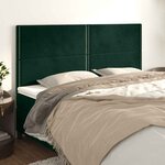 vidaXL Tête de lit Vert foncé 200x5x118/128 cm Velours