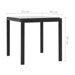 vidaXL Chaise longue 2 Pièces et table Résine tressée et textilène Noir