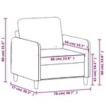 vidaXL Fauteuil Marron 60 cm Tissu