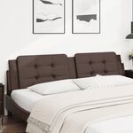 vidaXL Coussin de tête de lit marron 200 cm similicuir