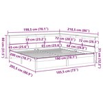 vidaXL Lit bibliothèque sans matelas 180x200 cm bois massif de pin