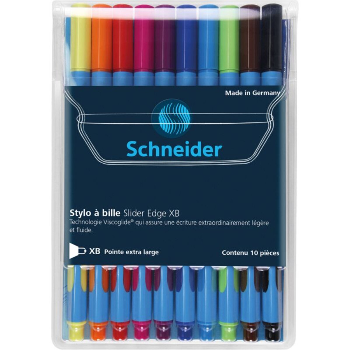 Pochette de 10 stylos à bille Slider Edge Pte Extra Large, Multicolore  SCHNEIDER - La Poste