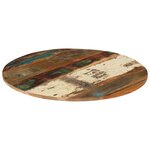 vidaXL Dessus de table rond 80 cm 15-16 mm Bois de récupération