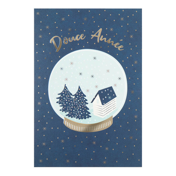 Carte De Vœux Céleste Maison Sapin - Draeger paris