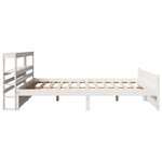 vidaXL Cadre de lit avec tête de lit sans matelas blanc 180x200 cm