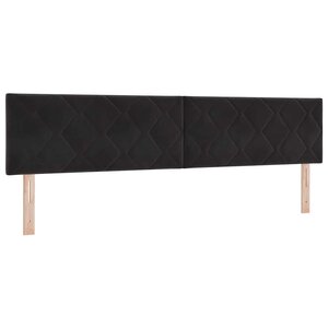 vidaXL Tête de lit avec tête de lit Noir 200 cm Velours