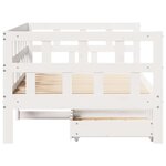 vidaXL Lit de jour et tiroirs sans matelas blanc 80x200 cm bois massif