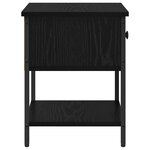 vidaXL Table de chevet Chêne noir 34 x 35 5 x 45 cm Bois d'ingénierie