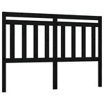 vidaXL Tête de lit Noir 146x4x100 cm Bois massif de pin