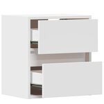 vidaXL Meuble TV mural avec lumières LED blanc 41x31x45 cm