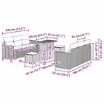 vidaXL Ensemble de canapé de jardin 9 Pièces Beige polyrotin