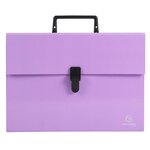 Trieur Familial À Poignée Aquarel 18 Compartiments - Mauve - Exacompta