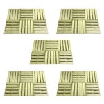 vidaXL Dalles de terrasse 30 Pièces 50x50 cm Bois Vert