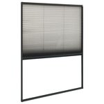 Vidaxl moustiquaire plissée à fenêtre aluminium anthracite 100x160 cm