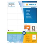 HERMA Étiquettes permanentes PREMIUM A4 70x41 mm 100 Feuilles