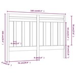vidaXL Tête de lit Gris 166x4x100 cm Bois massif de pin