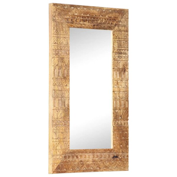 vidaXL Miroir sculpté à la main 80x50x2 5 cm bois de manguier solide
