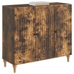 vidaXL Buffet Chêne fumé 89 x 34 5 x 80 cm Bois d'ingénierie