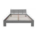 Lit double lit futon en bois 180x200 lit pin gris cadre de lit en bois massif