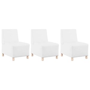 vidaXL Unité de Sofa Modulaire Sans Accoudoirs 3 Pièces Blanc