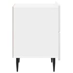 vidaXL Cabinet de chevet 2 Pièces Blanc brillant 43 x 34 5 x 49 5 cm